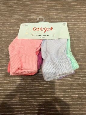 NWT Cat & Jack Size 6-12 months Baby Bobby Socks  (6 Pairs)